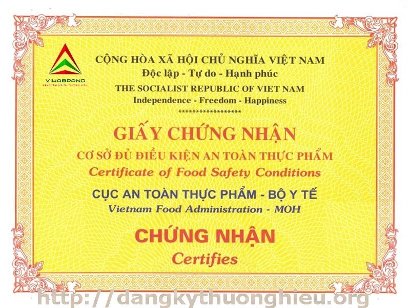 Giấy chứng nhận vệ sinh an toàn thực phẩm có thời hạn bao lâu?