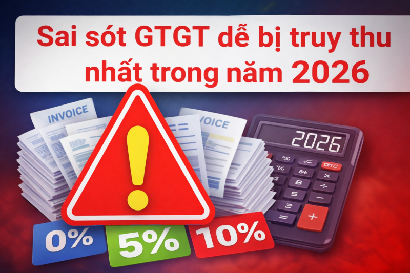 Sai sót GTGT dễ bị truy thu nhất trong năm 2026